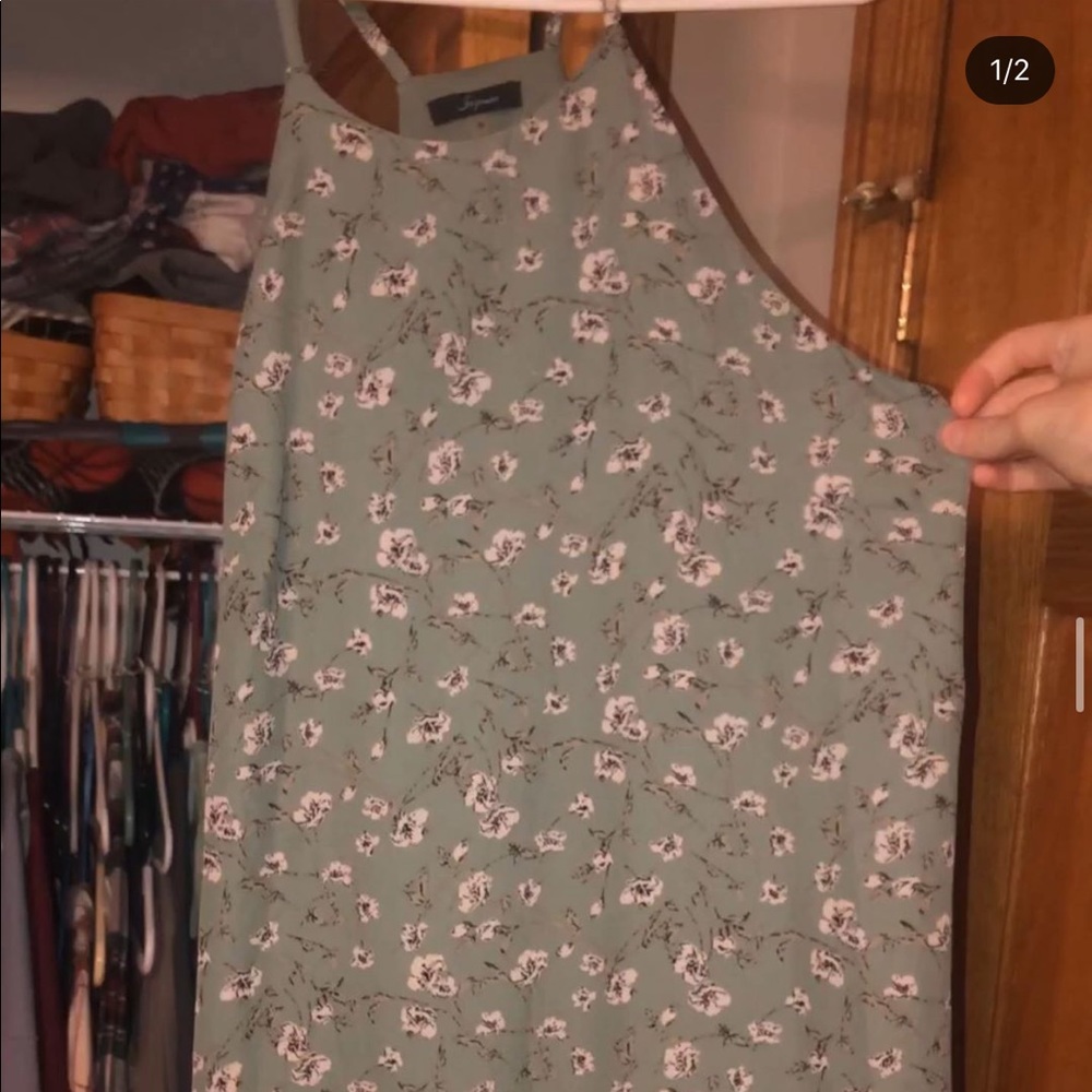 super cute green flower dress